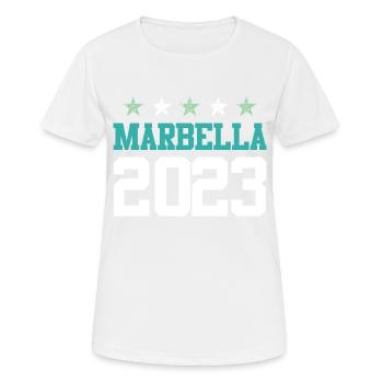 Marbella 2023 - Women's Breathable T-Shirt - white - Front - AI Model Female 172 dark (172cm)