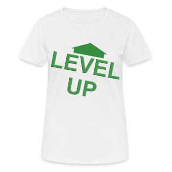 Grüner Pfeil nach oben - Frauen T-Shirt atmungsaktiv - Weiß - Vorne - AI Model Female 172 dark (172cm)