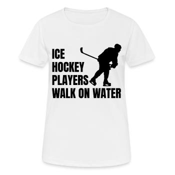 Eishockeyspieler Eishockey Hockeyfan Eishockeyteam - Frauen T-Shirt atmungsaktiv - Weiß - Vorne - AI Model Female 172 dark (172cm)