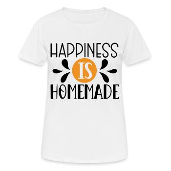 Design Happiness is homemade - T-shirt respirant Femme - blanc - Devant - AI Model Female 172 dark (172cm)