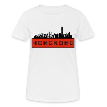 Stadt Hongkong - China - Frauen T-Shirt atmungsaktiv - Weiß - Vorne - AI Model Female 172 dark (172cm)