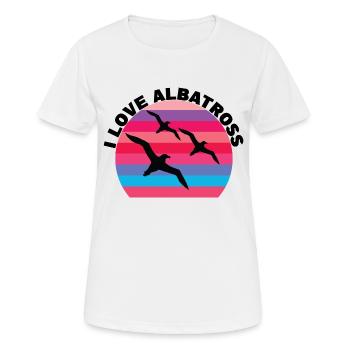I love Albatross - Women's Breathable T-Shirt - white - Front - AI Model Female 172 dark (172cm)