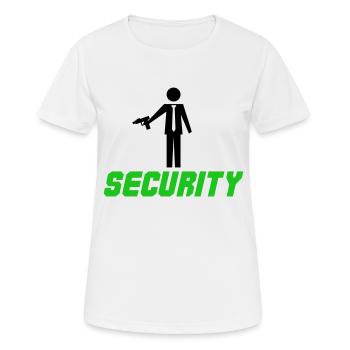 Conception de la sécurité - T-shirt respirant Femme - blanc - Devant - AI Model Female 172 dark (172cm)