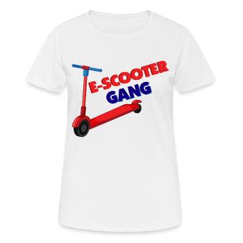 E-Scooter Roller Scooter - T-shirt respirant Femme - blanc - Devant - AI Model Female 172 dark (172cm)