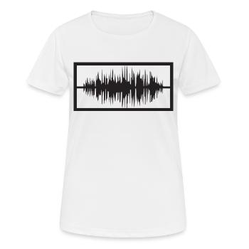 Frequenz - Frauen T-Shirt atmungsaktiv - Weiß - Vorne - AI Model Female 172 dark (172cm)