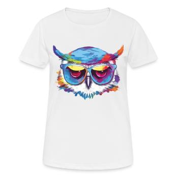 Kohl die Eule - Frauen T-Shirt atmungsaktiv - Weiß - Vorne - AI Model Female 172 dark (172cm)
