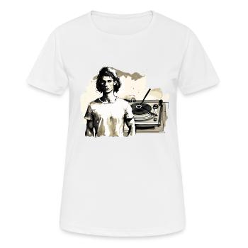 Nicht loslassen - Frauen T-Shirt atmungsaktiv - Weiß - Vorne - AI Model Female 172 dark (172cm)