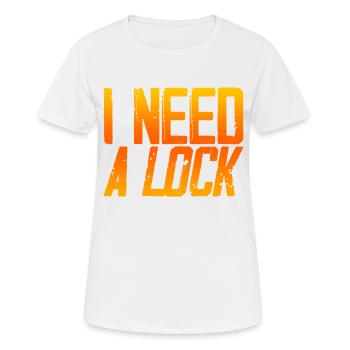 I Need A Lock 3 - Frauen T-Shirt atmungsaktiv - Weiß - Vorne - AI Model Female 172 dark (172cm)