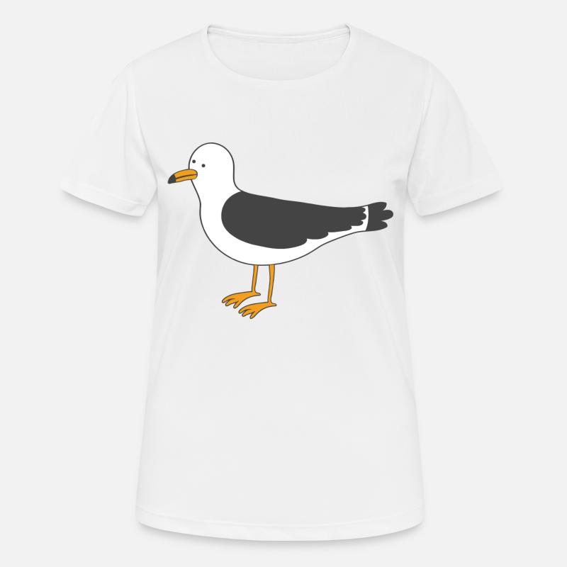 Möwe - Frauen T-Shirt atmungsaktiv - Weiß