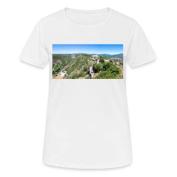 Festung Knin (Kninska tvrđava) Kroatien - Frauen T-Shirt atmungsaktiv - Weiß - Vorne - AI Model Female 172 dark (172cm)