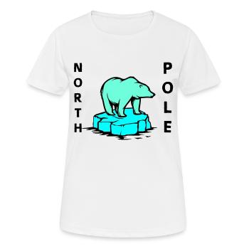 Ours polaire Pôle Nord - T-shirt respirant Femme - blanc - Devant - AI Model Female 172 dark (172cm)