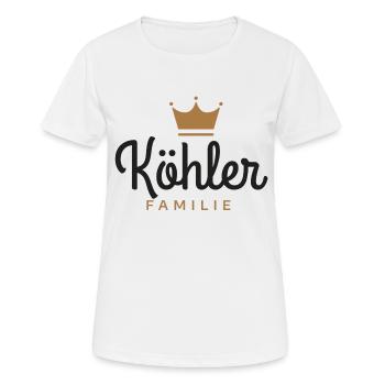 Köhler-Familie - Frauen T-Shirt atmungsaktiv - Weiß - Vorne - AI Model Female 172 dark (172cm)