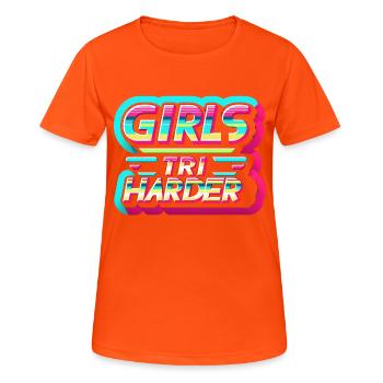 Filles Tri 9 - T-shirt respirant Femme - orange néon - Devant - AI Model Female 172 dark (172cm)