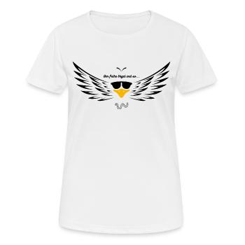 Der frühe Vogel - Frauen T-Shirt atmungsaktiv - Weiß - Vorne - AI Model Female 172 dark (172cm)
