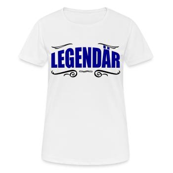 légendaire - T-shirt respirant Femme - blanc - Devant - AI Model Female 172 dark (172cm)