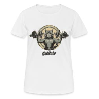 Wortspiel mehrdeutiger deutscher Ausdruck - Muskelkater - Frauen T-Shirt atmungsaktiv - Weiß - Vorne - AI Model Female 172 dark (172cm)
