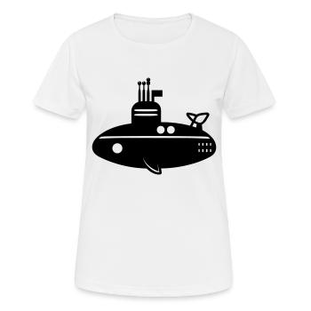 U-Boot-Boot - Frauen T-Shirt atmungsaktiv - Weiß - Vorne - AI Model Female 172 dark (172cm)