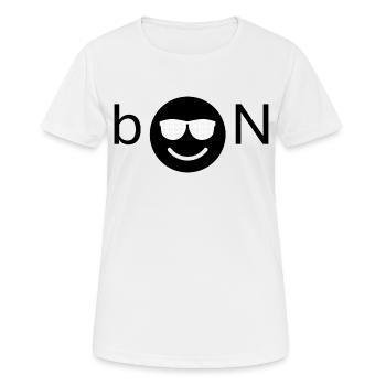 booN - Noob: Zeige deinen Humor! - Frauen T-Shirt atmungsaktiv - Weiß - Vorne - AI Model Female 172 dark (172cm)