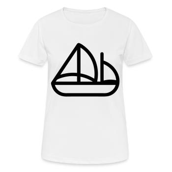 Bateau pirate - T-shirt respirant Femme - blanc - Devant - AI Model Female 172 dark (172cm)