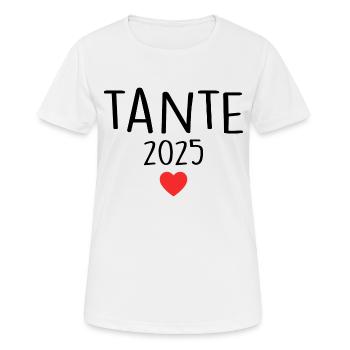 Ich werde eine Tante sein - eine zukünftige Tante - Frauen T-Shirt atmungsaktiv - Weiß - Vorne - AI Model Female 172 dark (172cm)