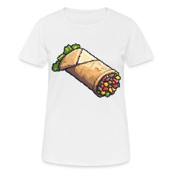 Burrito Pixel Icon - Women's Breathable T-Shirt - white - Front - AI Model Female 172 dark (172cm)