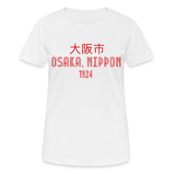 Osaka Nippon - Frauen T-Shirt atmungsaktiv - Weiß - Vorne - AI Model Female 172 dark (172cm)