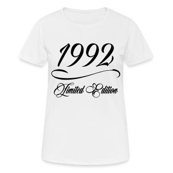 Limited Edition 1992 - Geburtstag 1992 - Frauen T-Shirt atmungsaktiv - Weiß - Vorne - AI Model Female 172 dark (172cm)
