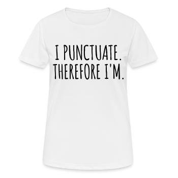 Sarcasme pour les fans de grammaire - T-shirt respirant Femme - blanc - Devant - AI Model Female 172 dark (172cm)