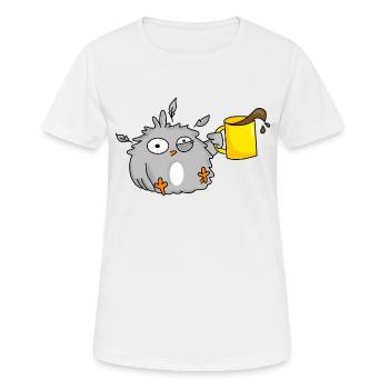 Le lève-tôt - T-shirt respirant Femme - blanc - Devant - AI Model Female 172 dark (172cm)