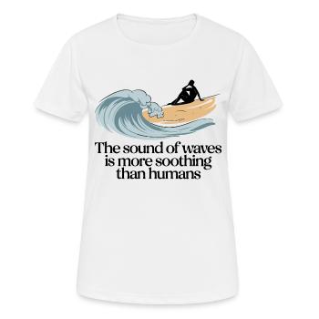 QUE LES HUMAINS - T-shirt respirant Femme - blanc - Devant - AI Model Female 172 dark (172cm)
