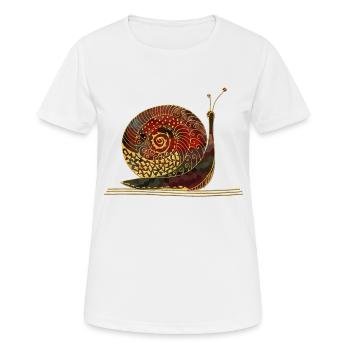 Snail - Women's Breathable T-Shirt - white - Front - AI Model Female 172 dark (172cm)