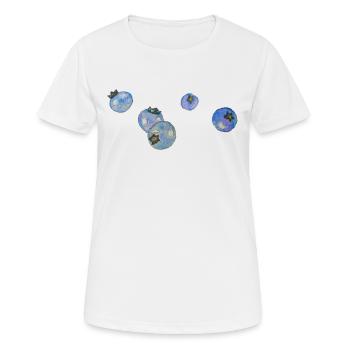 Heidelbeeren - Frauen T-Shirt atmungsaktiv - Weiß - Vorne - AI Model Female 172 dark (172cm)