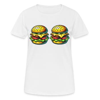 Hamburger - T-shirt respirant Femme - blanc - Devant - AI Model Female 172 dark (172cm)