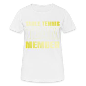 Table Tennis Team - Frauen T-Shirt atmungsaktiv - Weiß - Vorne - AI Model Female 172 dark (172cm)