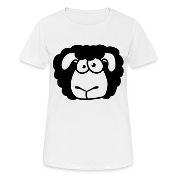 Black Sheep Face Head Funny Scary Cool - Women's Breathable T-Shirt - white - Front - AI Model Female 172 dark (172cm)