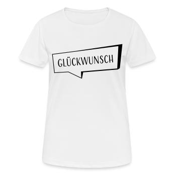 Félicitations - T-shirt respirant Femme - blanc - Devant - AI Model Female 172 dark (172cm)