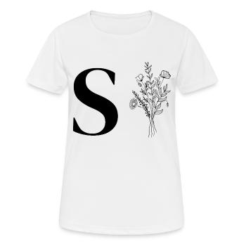 Minimalist flowers - Women's Breathable T-Shirt - white - Front - AI Model Female 172 dark (172cm)