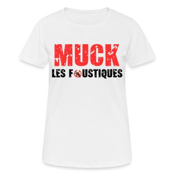 Muck Les Foustiques Deteste les Piqûres moustiques - T-shirt respirant Femme - blanc - Devant - AI Model Female 172 dark (172cm)