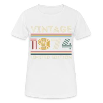 1974 Anniversaire 1974 Retro 1974 Cadeau 1974 - T-shirt respirant Femme - blanc - Devant - AI Model Female 172 dark (172cm)