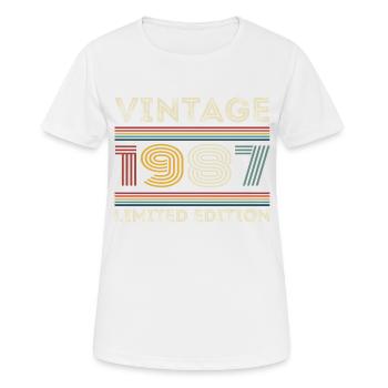 1987 Geburtstag 1987 Retro 1987 Geschenk 1987 - Frauen T-Shirt atmungsaktiv - Weiß - Vorne - AI Model Female 172 dark (172cm)
