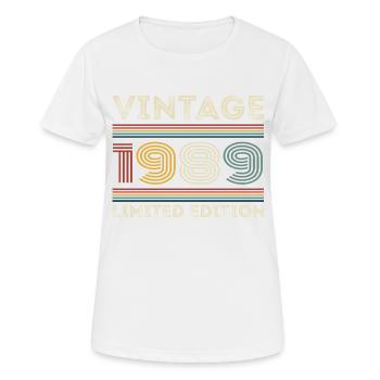 1989 Geburtstag 1989 Retro 1989 Geschenk 1989 - Frauen T-Shirt atmungsaktiv - Weiß - Vorne - AI Model Female 172 dark (172cm)