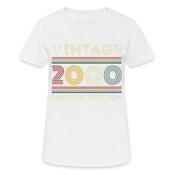 2000 Geburtstag 2000 Retro 2000 Geschenk 2000 - Frauen T-Shirt atmungsaktiv - Weiß - Vorne - AI Model Female 172 dark (172cm)