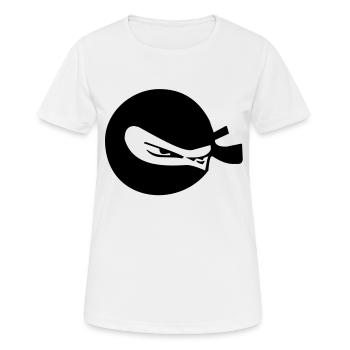 Ninja - Frauen T-Shirt atmungsaktiv - Weiß - Vorne - AI Model Female 172 dark (172cm)