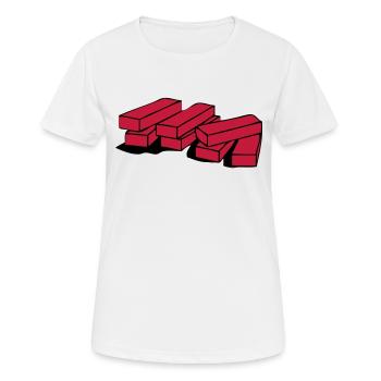 brick, brick, building, house, wall, stone, bricks - Women's Breathable T-Shirt - white - Front - AI Model Female 172 dark (172cm)
