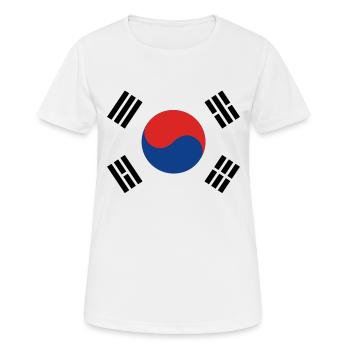 Corée du Sud - T-shirt respirant Femme - blanc - Devant - AI Model Female 172 dark (172cm)