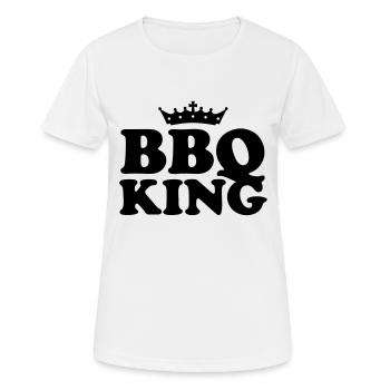 bbq king FR - T-shirt respirant Femme - blanc - Devant - AI Model Female 172 dark (172cm)
