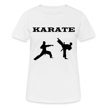 karate - Frauen T-Shirt atmungsaktiv - Weiß - Vorne - AI Model Female 172 dark (172cm)