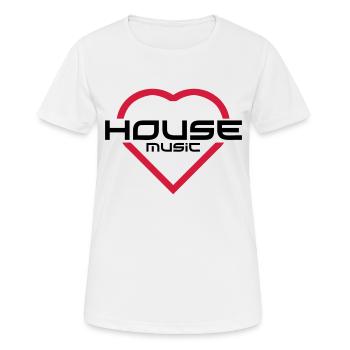 House Music - T-shirt respirant Femme - blanc - Devant - AI Model Female 172 dark (172cm)