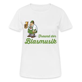Freund der Blasmusik - Frauen T-Shirt atmungsaktiv - Weiß - Vorne - AI Model Female 172 dark (172cm)