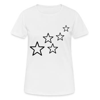 stars - Frauen T-Shirt atmungsaktiv - Weiß - Vorne - AI Model Female 172 dark (172cm)